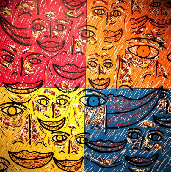 Zarum-Art-Painting-Crowded-Canvas-FACES-Series